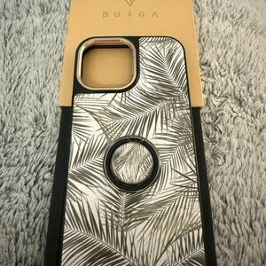 Black and White Palm Leaf Phone Case